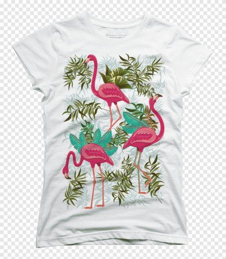 Printed T Shirt Flamingo Top Printing Tshirt Fashion