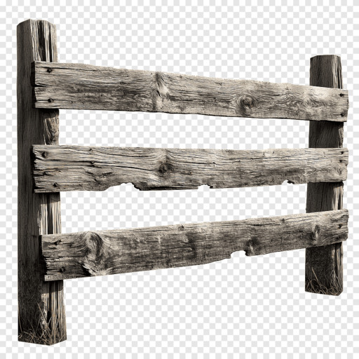 Wooden Fence Rustic Design Weathered Wood Old Countryside