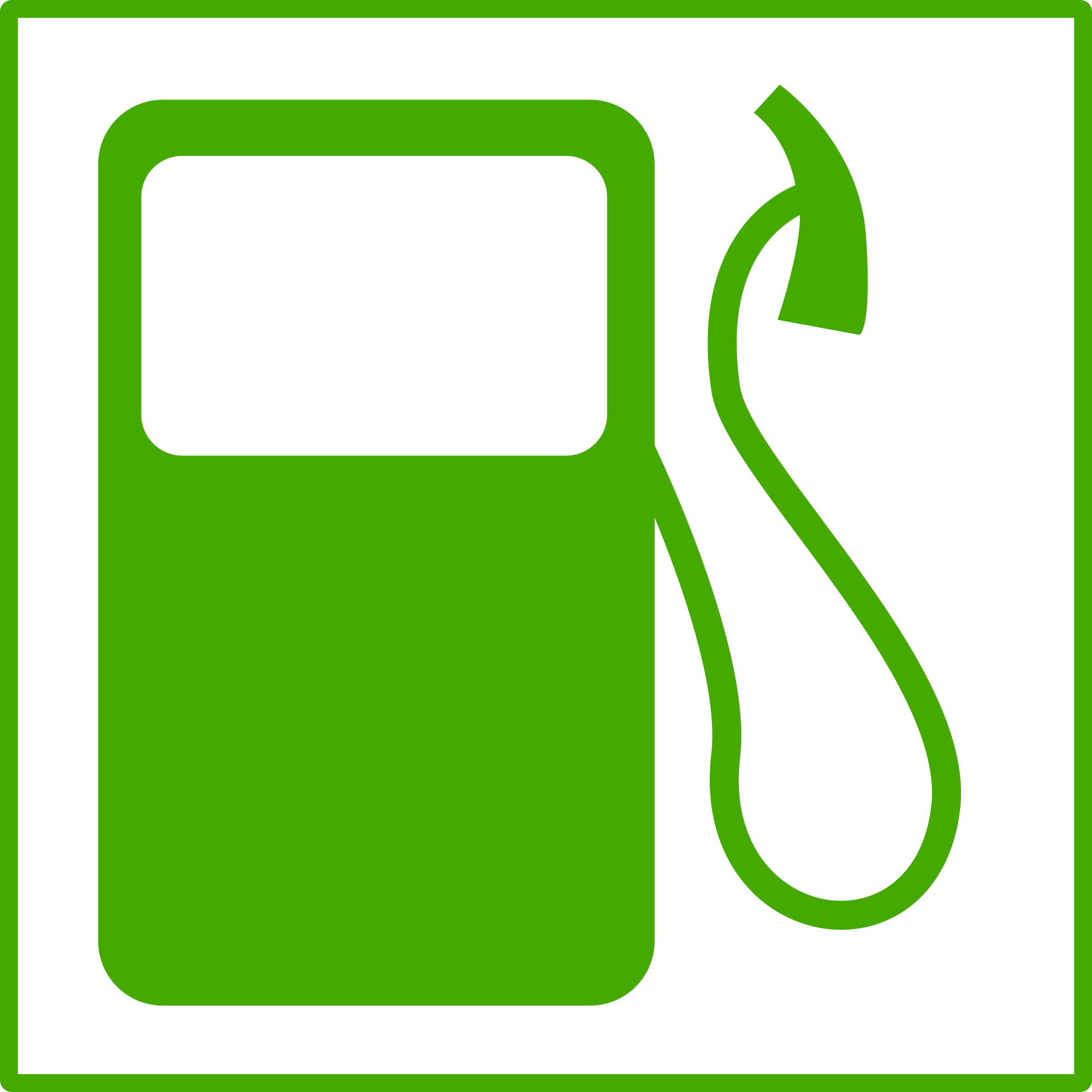 a green gas station sign with a gas pump